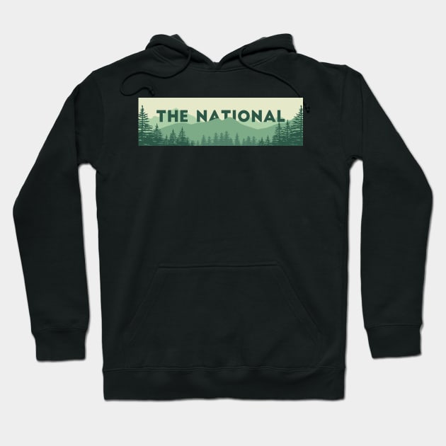 The National Band Logo Forest and Mountains Hoodie by TheN